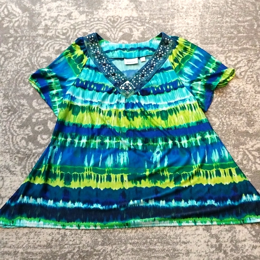 Women's green and blue plus size Avenue top size 18/20